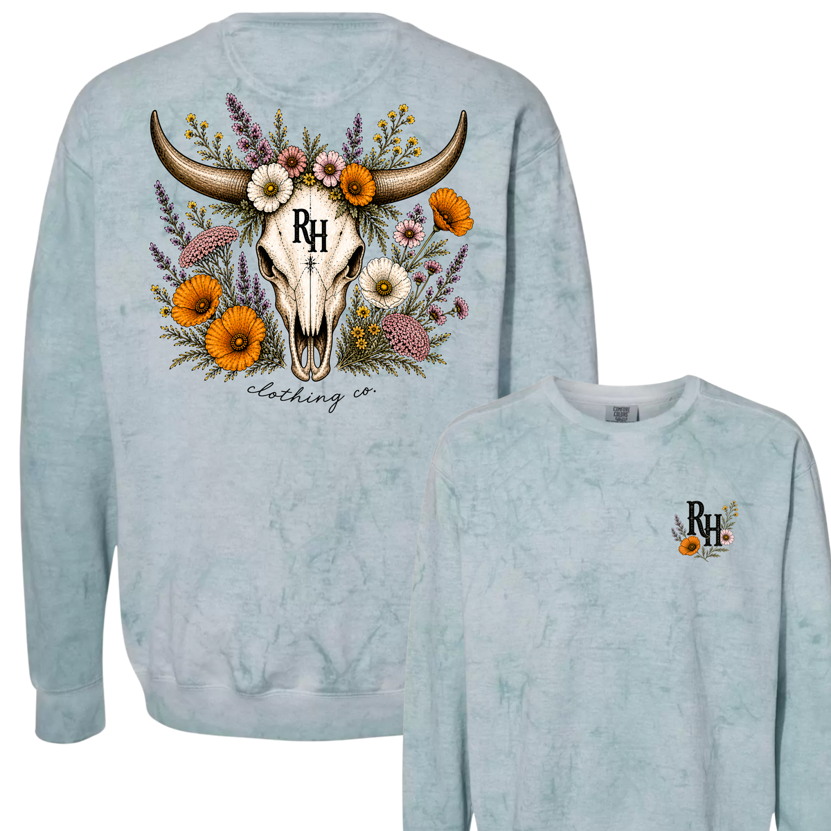 Women's Wildflower Marble Crewneck